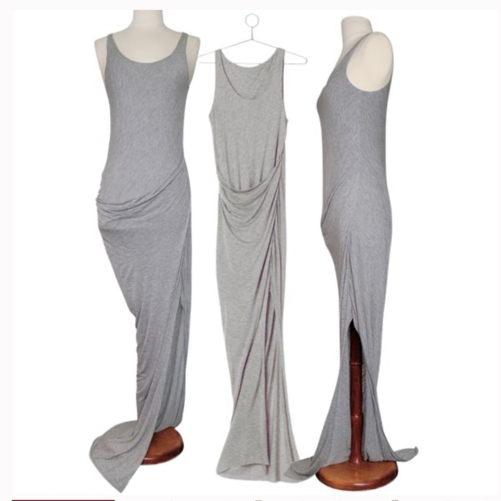 Asymmetrical high slit maxi dress